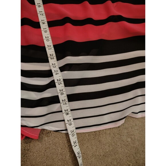 Torrid Sheer Blouse Size 3 Button Back Striped Lightweight Beach Boho - Picture 11 of 11